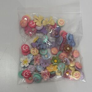 Colorful Smiley and Flower Magnets Set